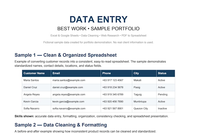 do data entry for 5 dollar